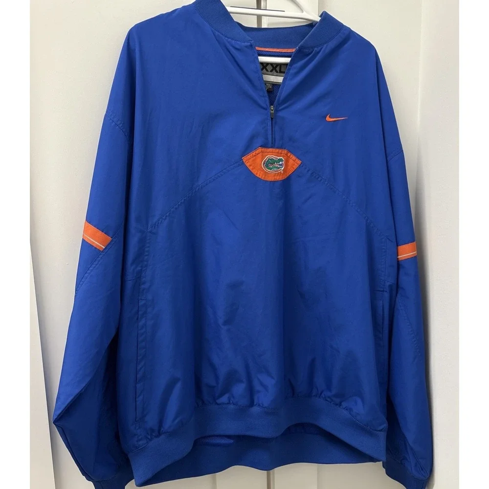 Nike Florida Gators Mens Size XXL Blue Windbreaker Pullover NCAA